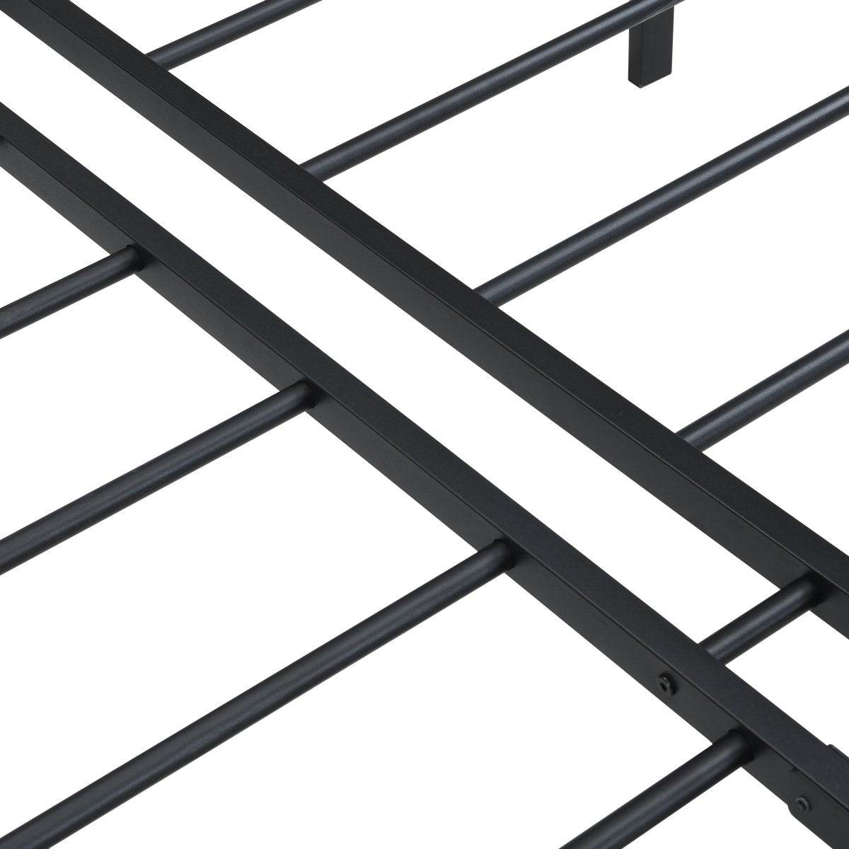 Heavy Duty King Metal Bed Frame With Reinforced Slats - Sleep Galleria
