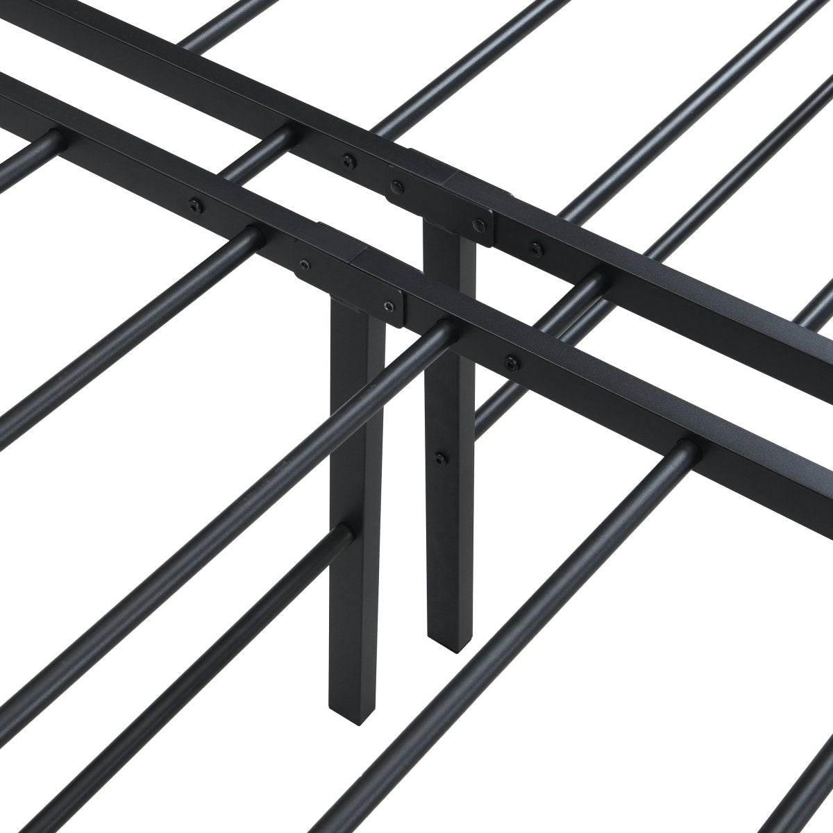 Heavy Duty King Metal Bed Frame With Reinforced Slats - Sleep Galleria