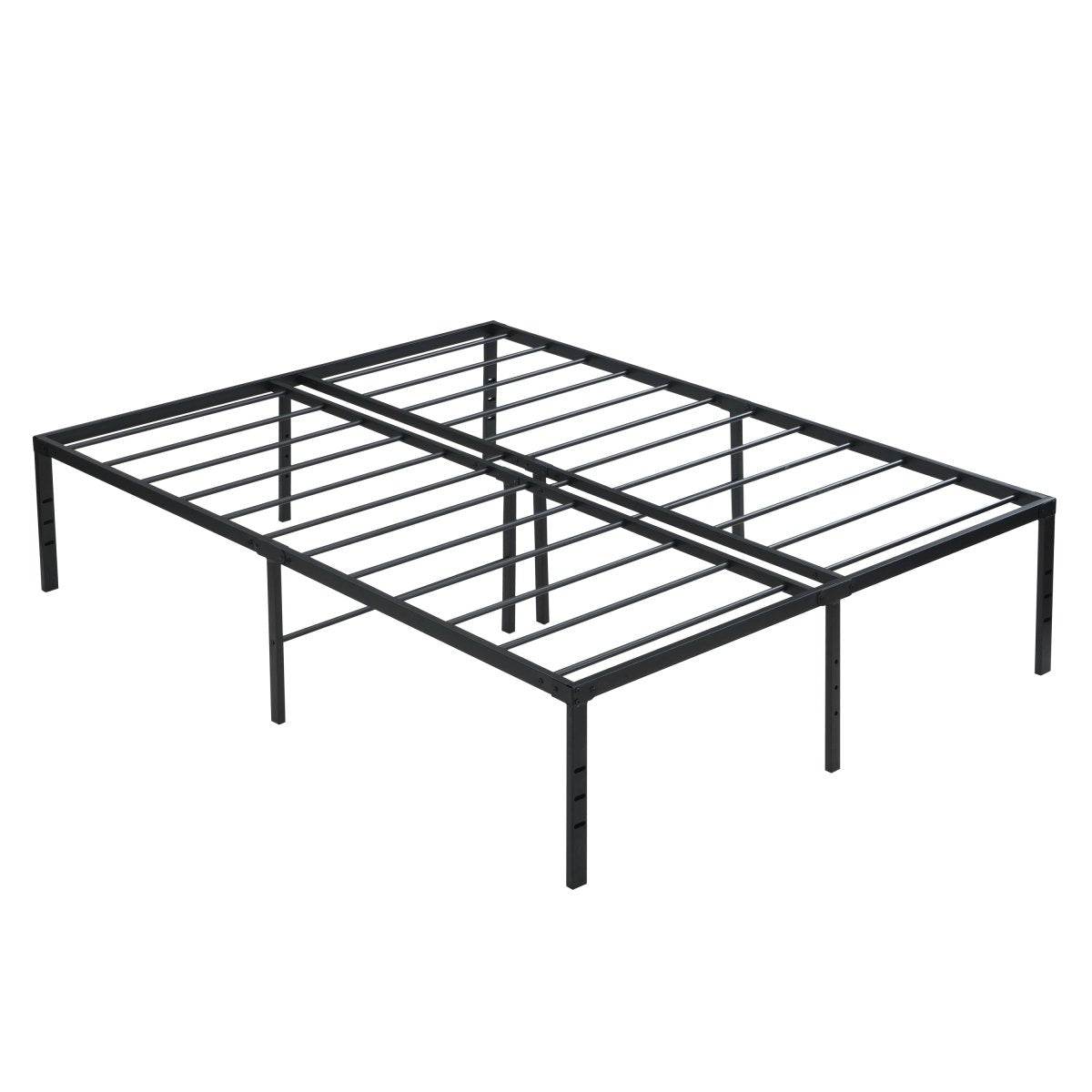 Heavy Duty King Metal Bed Frame With Reinforced Slats - Sleep Galleria