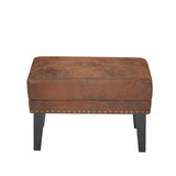Hi - Back Vintage Distressed Accent Chair With Ottoman - Driftwood - Sleep Galleria