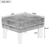 Hi - Back Vintage Distressed Accent Chair With Ottoman - Driftwood - Sleep Galleria