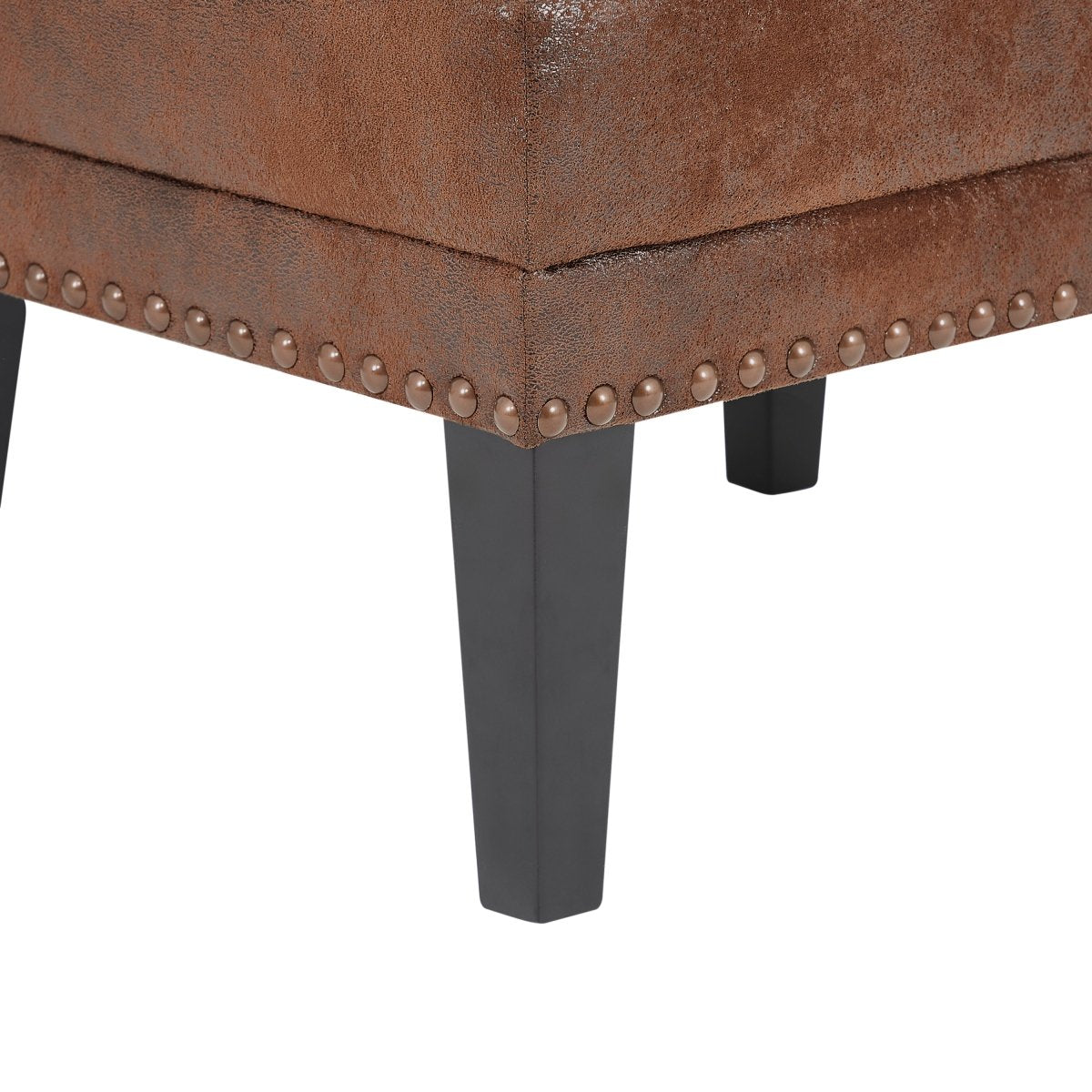 Hi - Back Vintage Distressed Accent Chair With Ottoman - Driftwood - Sleep Galleria