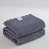 Japanese - Style 100% Cotton Summer Honeycomb Blanket - Driftwood - Sleep Galleria