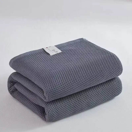 Japanese - Style 100% Cotton Summer Honeycomb Blanket - Driftwood - Sleep Galleria
