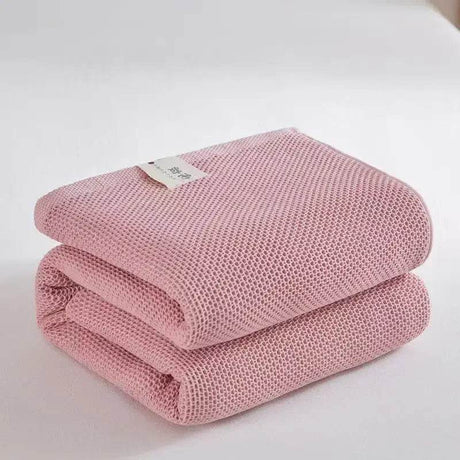 Japanese - Style 100% Cotton Summer Honeycomb Blanket - Driftwood - Sleep Galleria