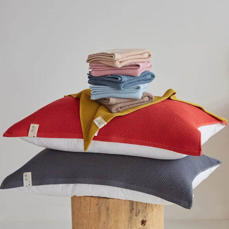 Japanese - Style 100% Cotton Summer Honeycomb Blanket - Driftwood - Sleep Galleria