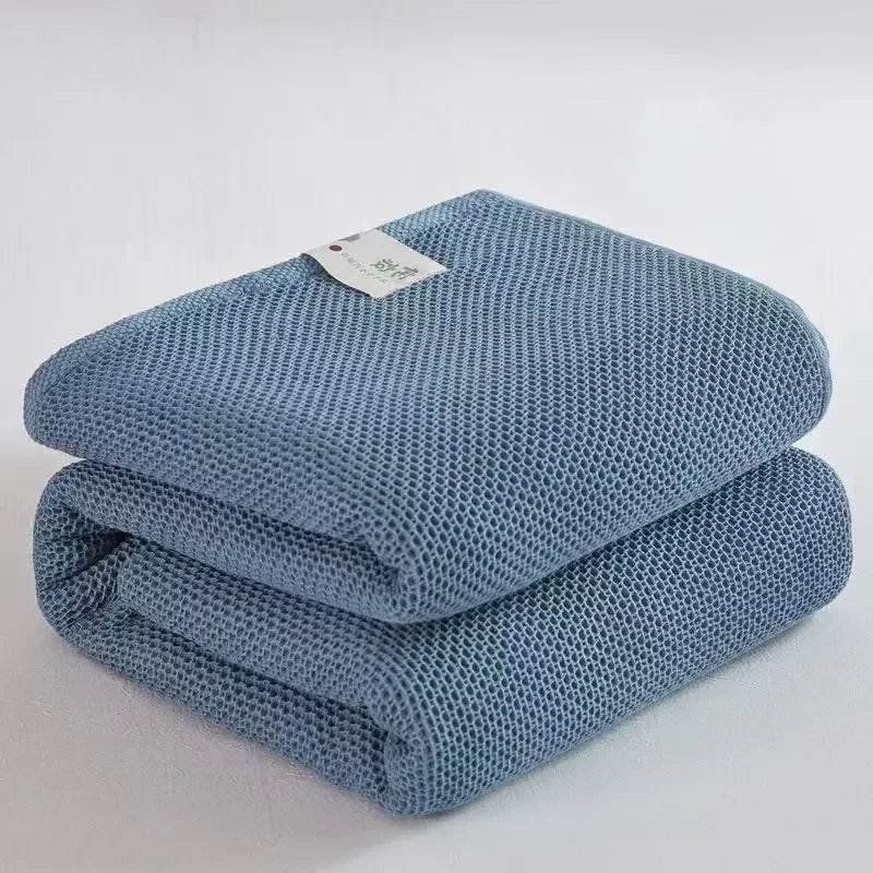 Japanese - Style 100% Cotton Summer Honeycomb Blanket - Driftwood - Sleep Galleria
