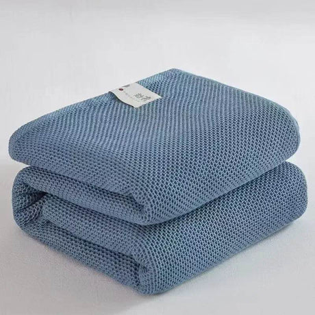 Japanese - Style 100% Cotton Summer Honeycomb Blanket - Driftwood - Sleep Galleria