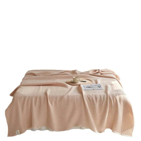 Japanese - Style 100% Cotton Summer Honeycomb Blanket - Driftwood - Sleep Galleria