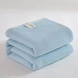 Japanese - Style 100% Cotton Summer Honeycomb Blanket - Driftwood - Sleep Galleria