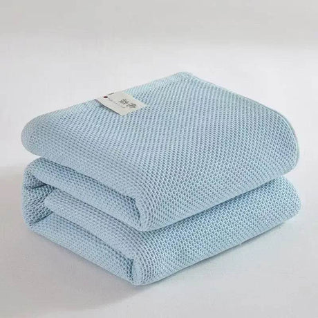 Japanese - Style 100% Cotton Summer Honeycomb Blanket - Driftwood - Sleep Galleria
