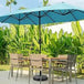 Large Solar LED Patio Umbrella With Crank System - Driftwood - Sleep Galleria