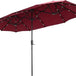 Large Solar LED Patio Umbrella With Crank System - Driftwood - Sleep Galleria