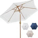 Large Solar LED Patio Umbrella With Crank System - Driftwood - Sleep Galleria