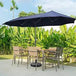 Large Solar LED Patio Umbrella With Crank System - Driftwood - Sleep Galleria
