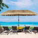 Large Solar LED Patio Umbrella With Crank System - Driftwood - Sleep Galleria