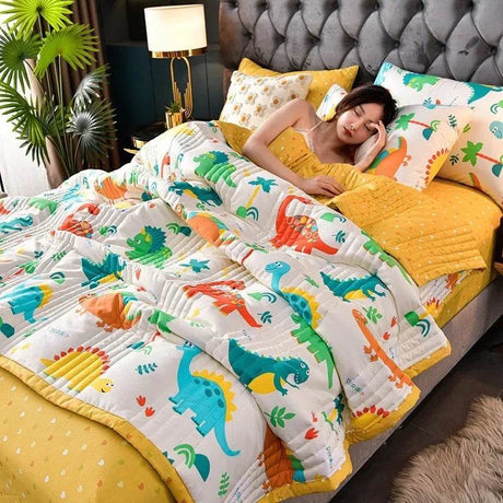 Lightweight Breathable Polyester Cotton Quilt Blanket - Sleep Galleria