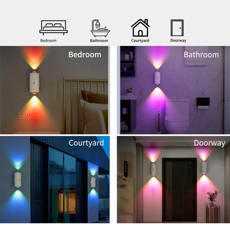 Magnetic Color - Changing Wall Sconce Night Light - Driftwood - Sleep Galleria