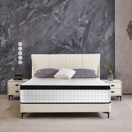 Medium 12-Inch Breathable Memory Foam Pocket Spring Mattress - Sleep Galleria