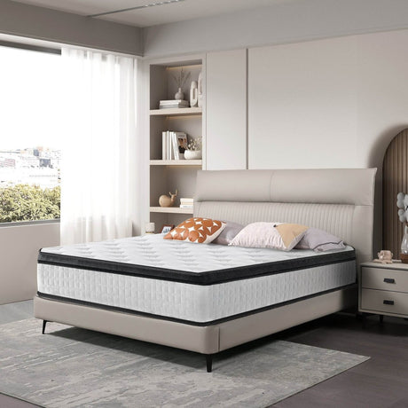 Medium 12-Inch Breathable Memory Foam Pocket Spring Mattress - Sleep Galleria