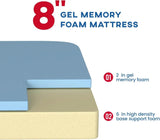 Medium 8-Inch Gel-Infused Cooling Memory Foam Mattress - Sleep Galleria