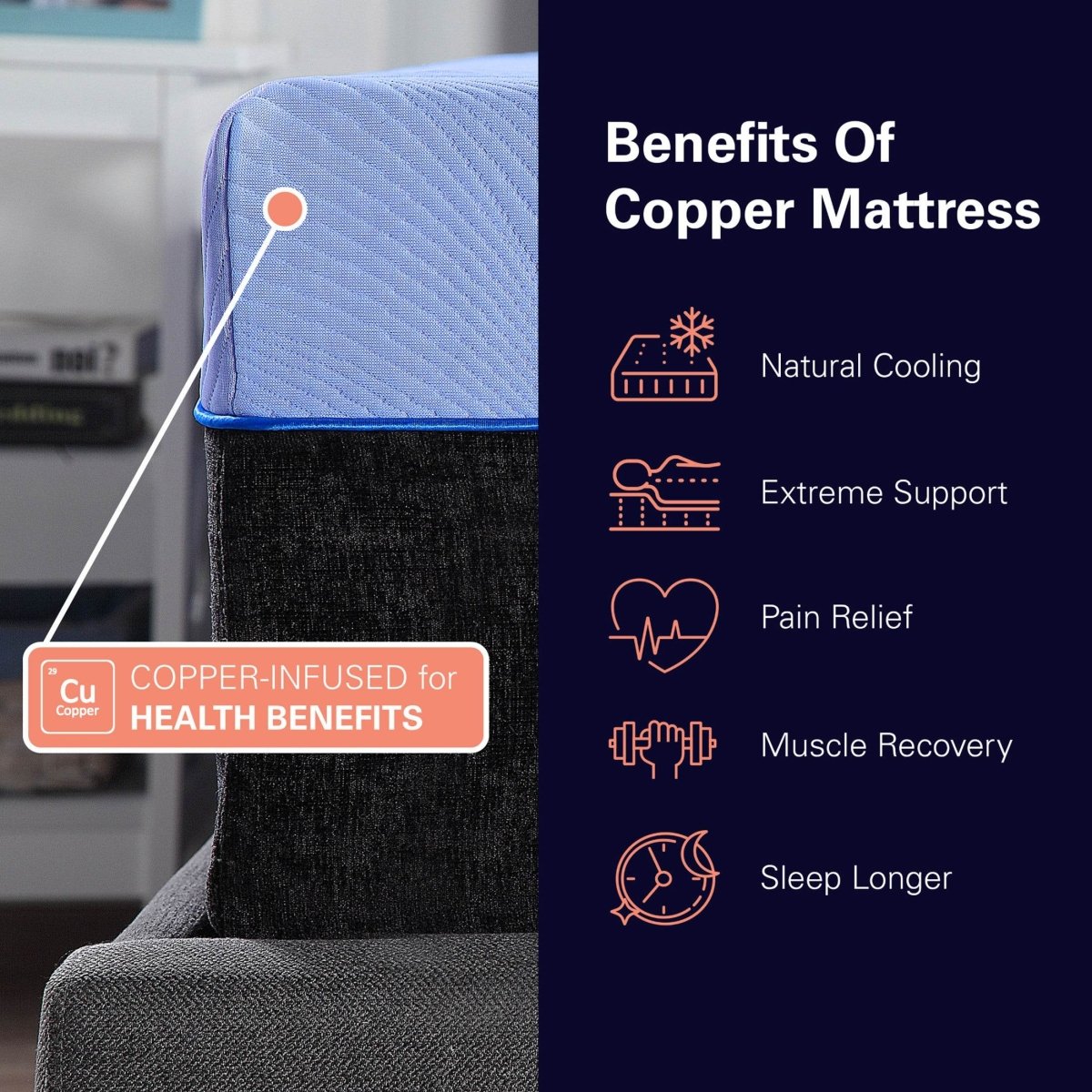 Medium Hybrid Cooling Gel Memory Foam and Coil Mattress - Sleep Galleria