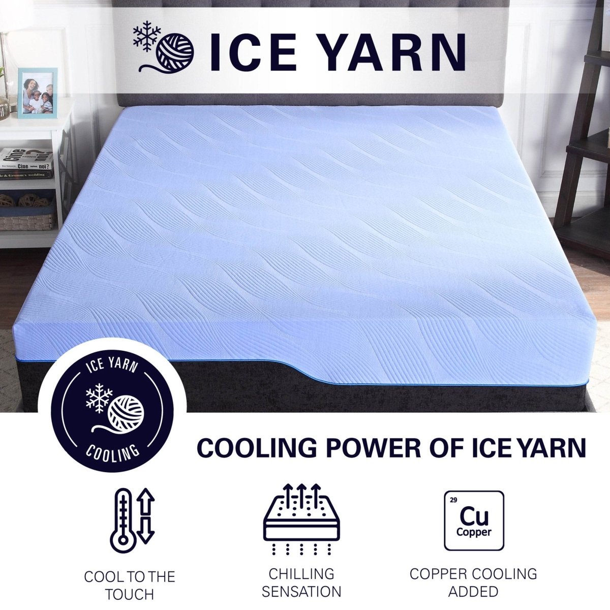 Medium Hybrid Cooling Gel Memory Foam and Coil Mattress - Sleep Galleria