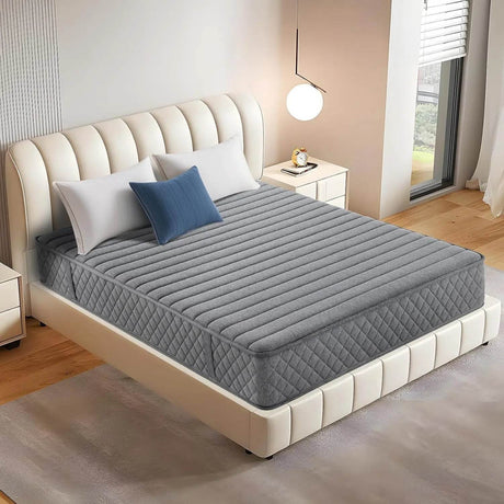 Medium Hybrid Pocket Spring Memory Foam Mattress 8 - Inch - Driftwood - Sleep Galleria
