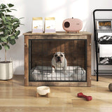 Medium Wooden Dog Crate Furniture With Double Doors - Sleep Galleria