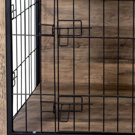Medium Wooden Dog Crate Furniture With Double Doors - Sleep Galleria