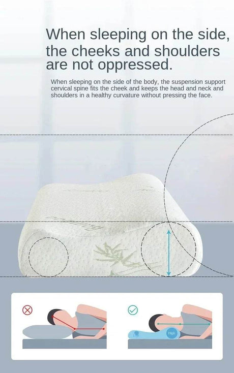Memory Foam Cervical Neck Protection Pillow - Driftwood - Sleep Galleria