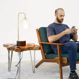 Mid-Century Modern Bronze Metal Glass Table Lamp - Sleep Galleria