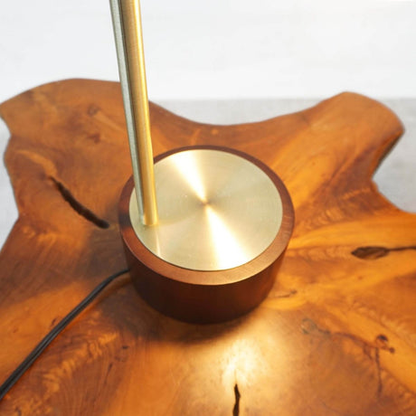 Mid-Century Modern Bronze Metal Glass Table Lamp - Sleep Galleria
