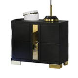 Modern Black 3-Piece Bedroom Set With LED Nightstands - Sleep Galleria