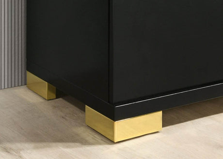 Modern Black 3-Piece Bedroom Set With LED Nightstands - Sleep Galleria