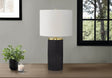 Modern Black Concrete Ribbed Base Table Lamp - Sleep Galleria