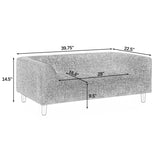 Modern Blue Linen Pet Sofa With Armrest And Backrest - Sleep Galleria