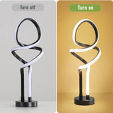 Modern Double Spiral Adjustable Brightness LED Table Lamp - Driftwood - Sleep Galleria