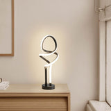 Modern Double Spiral Adjustable Brightness LED Table Lamp - Driftwood - Sleep Galleria
