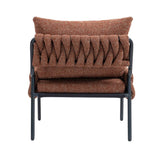Modern Ergonomic Braided Upholstery Lounge Chair - Sleep Galleria