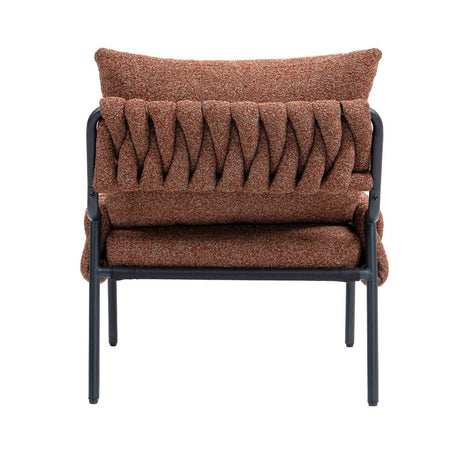 Modern Ergonomic Braided Upholstery Lounge Chair - Driftwood - Sleep Galleria