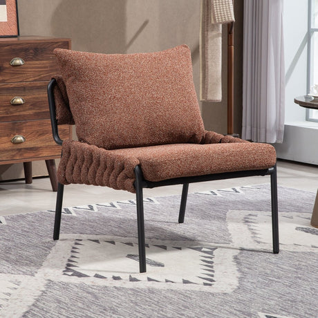 Modern Ergonomic Braided Upholstery Lounge Chair - Driftwood - Sleep Galleria