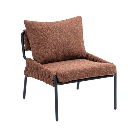 Modern Ergonomic Braided Upholstery Lounge Chair - Driftwood - Sleep Galleria
