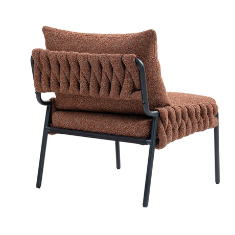 Modern Ergonomic Braided Upholstery Lounge Chair - Driftwood - Sleep Galleria