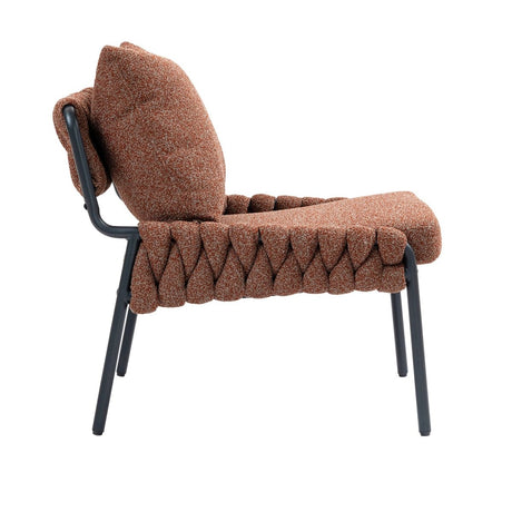 Modern Ergonomic Braided Upholstery Lounge Chair - Driftwood - Sleep Galleria