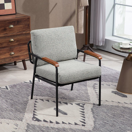 Modern Fabric Upholstered Foam Accent Chair - Driftwood - Sleep Galleria
