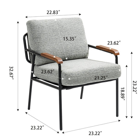 Modern Fabric Upholstered Foam Accent Chair - Driftwood - Sleep Galleria