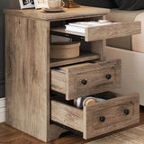 Modern Glass Nightstand With Hidden Tray Storage - Sleep Galleria