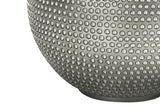 Modern Grey Resin Globe Table Lamp With Ivory Shade - Driftwood - Sleep Galleria