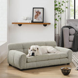 Modern Linen Fabric Pet Sofa With Armrests - Sleep Galleria